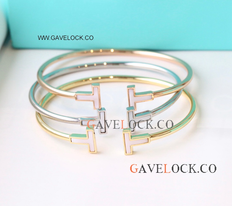 AAA Replica T Wire Bracelet with White enamel